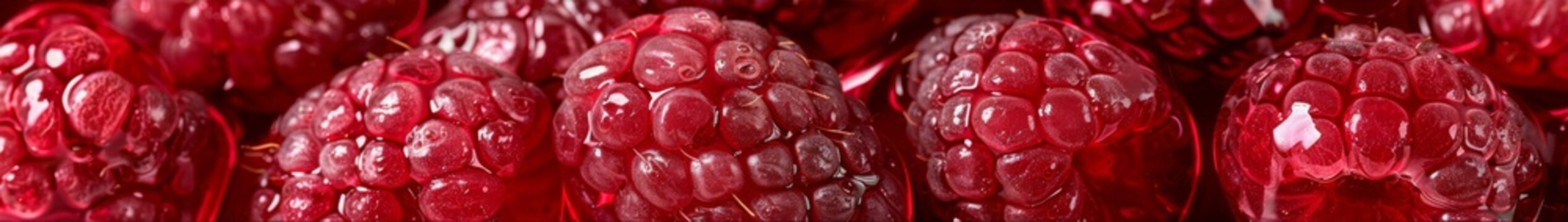 Macro View of Red Ripe Raspberry Jam Texture Background, a Rich Visual Feast for Food and Still Life Art Enthusiasts.