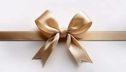 Fototapeta premium bow ribbon satin holiday ornate package isolated on white wallpaper background