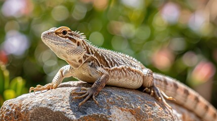 Fototapeta premium Close Up Portrait of a Bearded Dragon Lizard