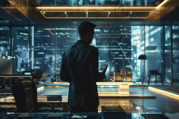 A person holding a glass of water in a room setting
