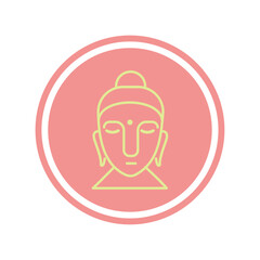 Yoga sticker icon Healthy lifestyle Vector