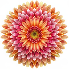 Obraz premium dahlia flower, nature, pink, chrysanthemum, plant, dahlia, blossom, daisy, macro, isolated, yellow, flora, beauty, bloom, floral, petals