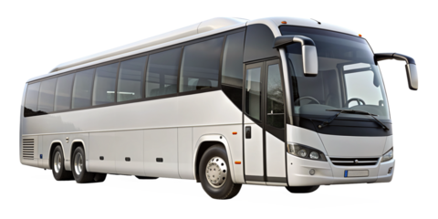 Tour Bus on a Transparent Background. Ideal for Vacation and Tourism Marketing Materials
