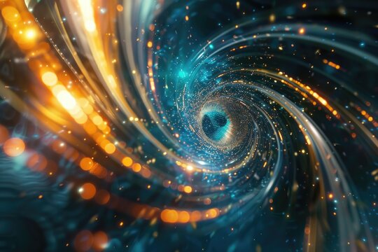 A spiral shaped object with a blue center