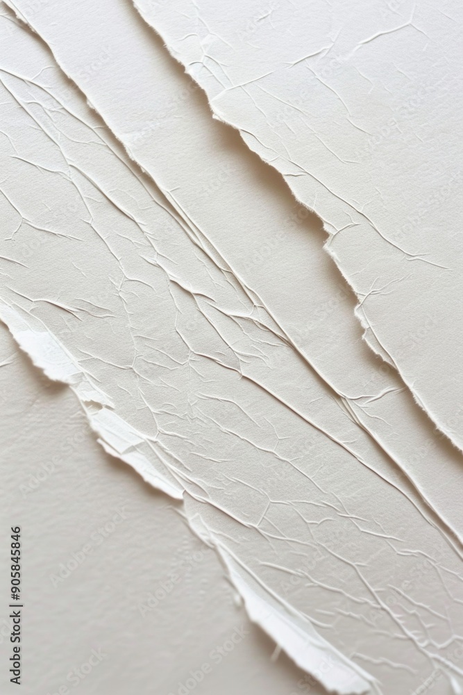 Poster a close-up shot of a piece of paper with white paint applied, useful for design and art projects