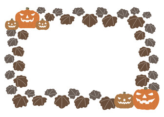 ジャック・オ・ランタンのフレーム、ハロウィンの背景素材