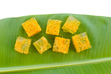 Thai sweet egg floss jelly