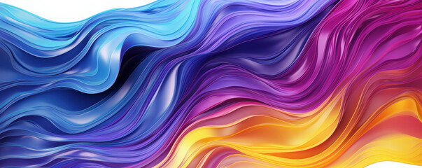 Obraz premium Abstract colorful wavy background with fluid shapes and vibrant colors