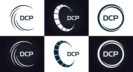 DCP logo. D C P design. White DCP letter. DCP, D C P letter logo design. D C P letter logo design in GOLD, GOLDEN LOGO, THREE, style. letter logo set in one artboard. D C P letter logo vector design.