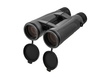 Modern binoculars. An optical instrument for observation at long distances. Isolate on a white back.