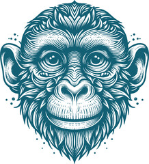 monkey tattoo vector