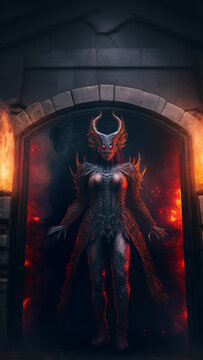 devil door hell entrance gate portal monster