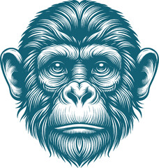monkey tattoo vector
