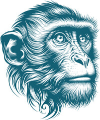 monkey tattoo vector