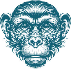 monkey tattoo vector