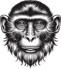 monkey tattoo vector
