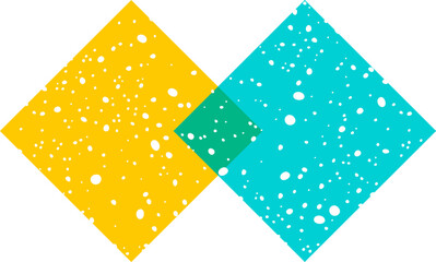 Geometric Squares Risograph Effect