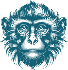 monkey tattoo vector