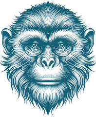 monkey tattoo vector