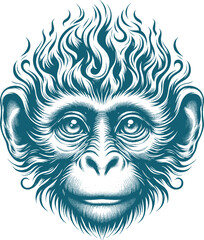 monkey tattoo vector