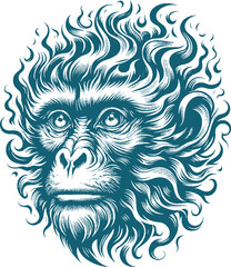 monkey tattoo vector