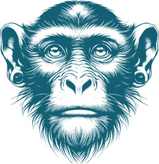 monkey tattoo vector