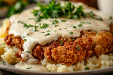 Southern Style Chicken Fried Steak with Gravy