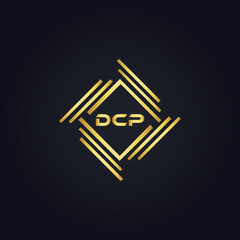 DCP logo. D C P design. White DCP letter. DCP, D C P letter logo design. D C P letter logo design in GOLD, GOLDEN LOGO, THREE, style. letter logo set in one artboard. D C P letter logo vector design.