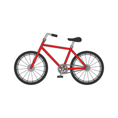 Fototapeta premium cartoon Vector illustration bicycle icon Isolated on White