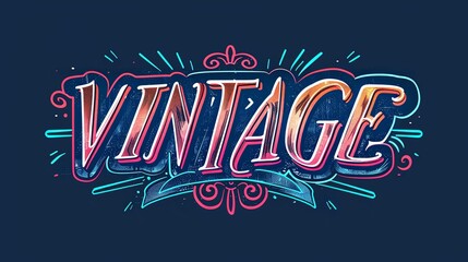 Vintage Design with Stylish Typography