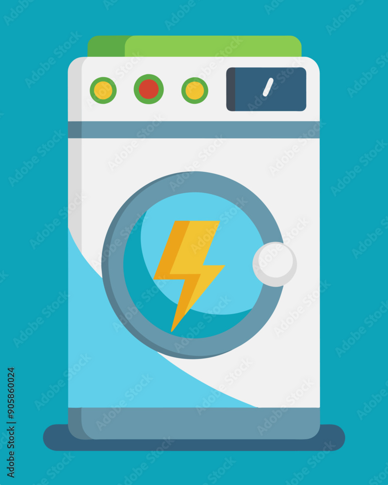Poster a toploading washing machine with a high energy efficiency rating saving both water and electricity 