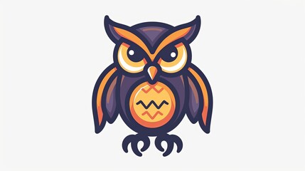 Fototapeta premium Cute Cartoon Owl Illustration