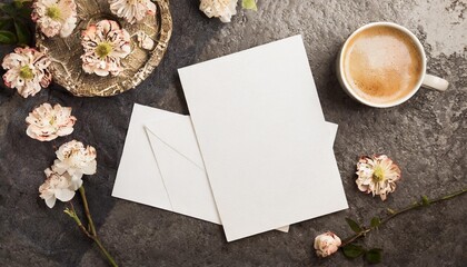 Postcard & Invitation card mockup template 