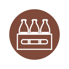Isolated beer icon sticker Vector