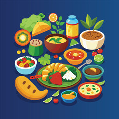 Creative Collection of various Fast Food Design