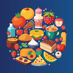 Creative Collection of various Fast Food Design