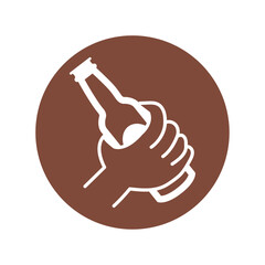 Isolated beer icon sticker Vector