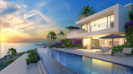 Modern Villa with Infinity Pool and Ocean View.