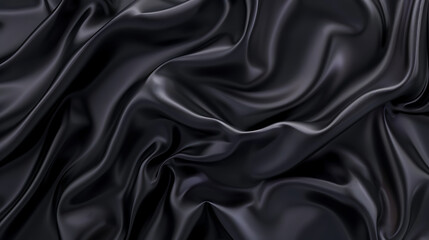 Obraz premium Black silk background realistic top vie