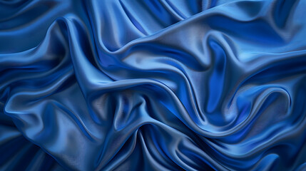 Obraz premium Blue silk background realistic top view