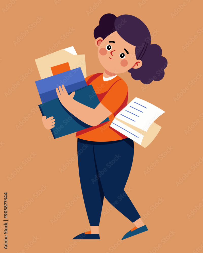 Poster a woman clutches a stack of documents as she frantically tries to find a way to stop the foreclosure