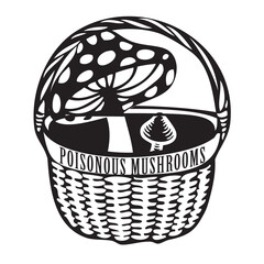 Warning poisonous mushrooms