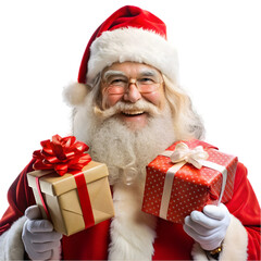 Santa with presents in Christmas