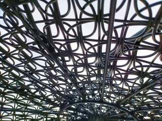 Close-up surface detail of bamboo rattan wood wicker texture design with an abstract pattern, usually for abstract background, wallpaper, illustration, cover and 3D design.