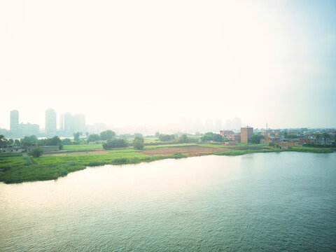 Egyptian Nile River in Maadi city