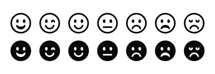 emoticon icon set. emoji vector set