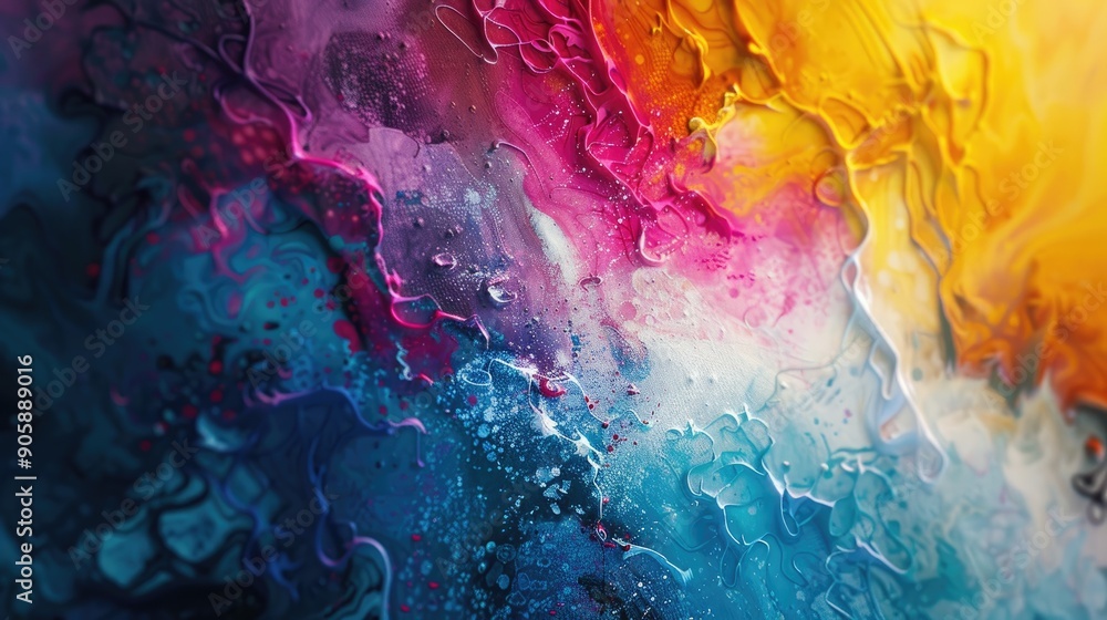 Poster abstract canvas painting for design and background with soft focus