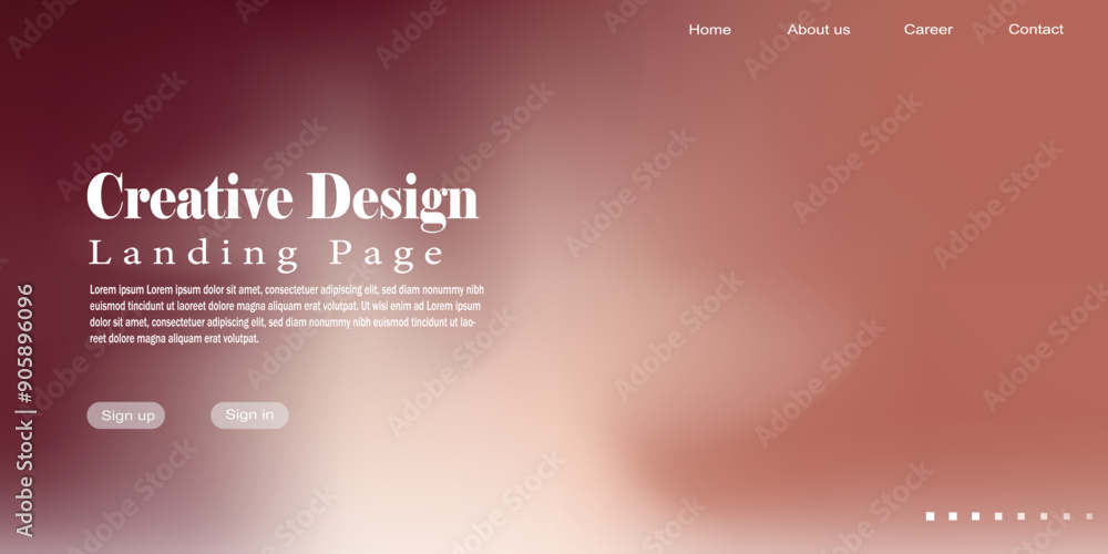 Fototapete landing page template for your website with a modern and trendy background. abstract dynamic, modern