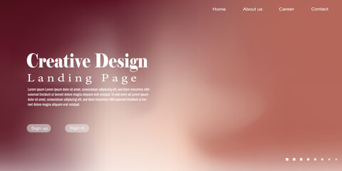 Landing page template for your website with a modern and trendy background. Abstract dynamic, modern, futuristic, multi colored, simple for website template background