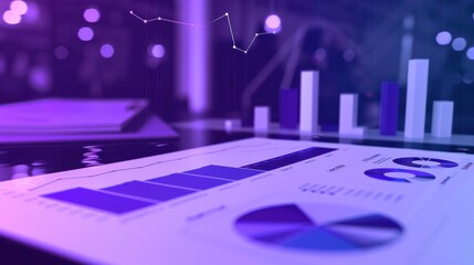 Fototapeta premium Financial Data Analysis with Charts and Graphs.